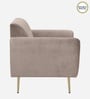 Fidel Chenille Fabric 1 Seater Sofa in Sandy Brown Colour