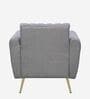 Fidel Chenille Fabric 1 Seater Sofa In Slate Grey Colour