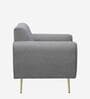 Fidel Chenille Fabric 1 Seater Sofa In Slate Grey Colour