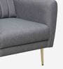 Fidel Chenille Fabric 1 Seater Sofa In Slate Grey Colour