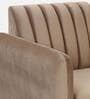 Fidel Velvet 1 Seater Sofa In Beige Colour