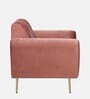 Fidel Velvet 1 Seater Sofa In Blush Pink Colour