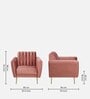 Fidel Velvet 1 Seater Sofa In Blush Pink Colour