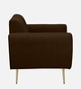 Fidel Velvet 1 Seater Sofa in Brown Colour