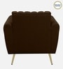 Fidel Velvet 1 Seater Sofa in Brown Colour