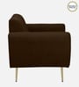 Fidel Velvet 1 Seater Sofa in Brown Colour