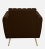 Fidel Velvet 1 Seater Sofa in Brown Colour