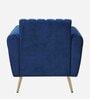 Fidel Velvet 1 Seater Sofa In Royal Blue Colour