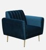 Fidel Velvet 1 Seater Sofa In Teal Blue Colour