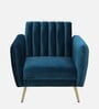 Fidel Velvet 1 Seater Sofa In Teal Blue Colour