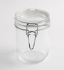 Fido Cylindrical 500ml Transparent Glass (Set of 2) Jars and Containers