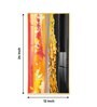 Fiery Essence Glass Finish Vertical Wall Art