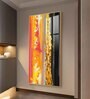 Fiery Essence Glass Finish Vertical Wall Art