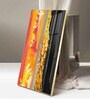 Fiery Essence Glass Finish Vertical Wall Art