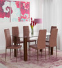 Fiesta 6 Seater Dining Set in Brown Colour