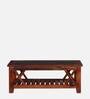 Lagos Sheesham Wood Coffee Table in Scratch Resistant Honey Oak Finish With Glass Top