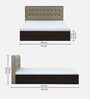Fiji King Size Bed In Walnut Finish With Box Storage