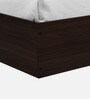 Fiji Queen Size Bed In Walnut Finish With Box Storage