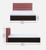 Fiji Queen Size Bed In Walnut Finish With Box Storage