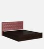 Fiji Queen Size Bed In Walnut Finish With Box Storage