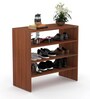 Filaria Open Shoe Rack in Walnut Finish