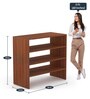Filaria Open Shoe Rack in Walnut Finish