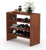 Filaria Open Shoe Rack in Walnut Finish