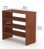 Filaria Open Shoe Rack in Walnut Finish