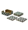 Finch Unbreakable (Set of 4) Engineered Wood Coaster with Holder