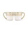 White Fine Ceramic Alton Ebony Tea Cup Set Of 6