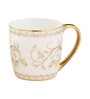 White Fine Ceramic Alton Ebony Tea Cup Set Of 6