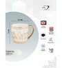 White Fine Ceramic Alton Ebony Tea Cup Set Of 6