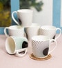 Black Fine Ceramic Alton Hilton Black Tea Cup Set Of 6