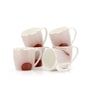 Red Fine Ceramic Alton Hilton Red Tea Cup Set Of 6