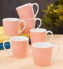 Pink Fine Ceramic Alton Vanilla Tea Cup Set Of 6