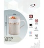 Beige Fine Ceramic Anny Glitiz Milk Mug 1 Piece -340 ml