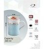 Blue Fine Ceramic Anny Glitiz Milk Mug 2 Piece -340 ml