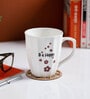 White Fine Ceramic Bingo Procelain Be Happy Milk Mug 1 Piece -430 ml