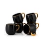 Multicolour Fine Ceramic Charlie Gold Tea Cup Set Of 6