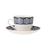 Blue Fine Ceramic Cream Super Cup & Saucer Set Of 12