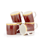 Maroon Fine Ceramic Director Hilton Tea Cup Set Of 6