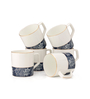 Blue Fine Ceramic Director Royal Tea Cup Set Of 6