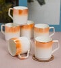 Orange Fine Ceramic Director Shine Tea Cup Set Of 6