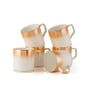 Orange Fine Ceramic Director Shine Tea Cup Set Of 6