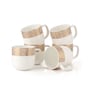 Beige Fine Ceramic Ella Aroma Tea Cup Set Of 6