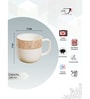 Beige Fine Ceramic Ella Aroma Tea Cup Set Of 6