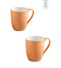 Orange Fine Ceramic Feast Kohinoor Orange Milk Mug 2 Piece