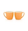 Orange Fine Ceramic Feast Kohinoor Orange Tea Cup Set Of 6