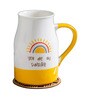 Yellow Fine Ceramic Flask Zest Milk Mug 2 Piece -490 ml