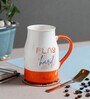 Orange Fine Ceramic Flask Zest Milk Mug 2 Piece -490 ml